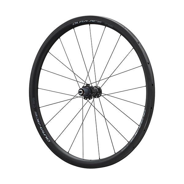 SHIMANO Roue Arr R9200-C36 Axe 163mm Carb Boyau Frein s/ Jante