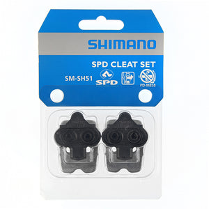 SHIMANO Paire De Cales Vtt Noir SM-SH51 SPD, Lateral + Ecrou