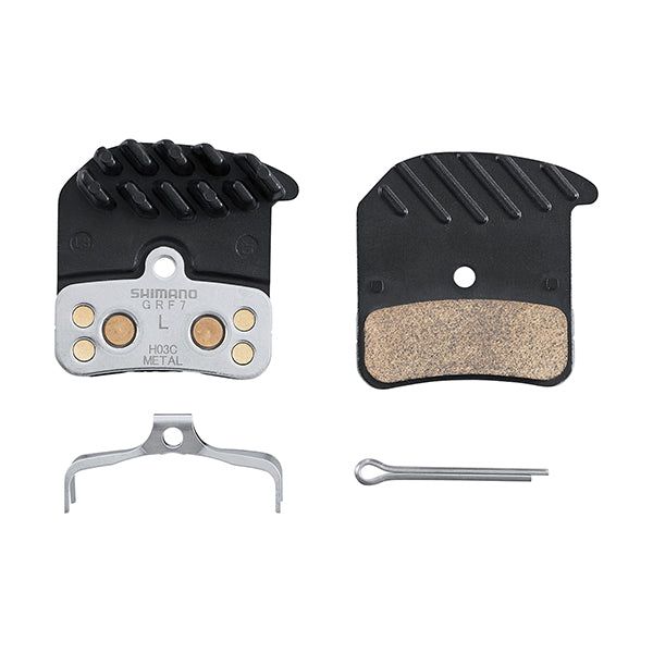 SHIMANO Plaquettes Frein Metal H03C Inclus Ressort/Vis 1 paire