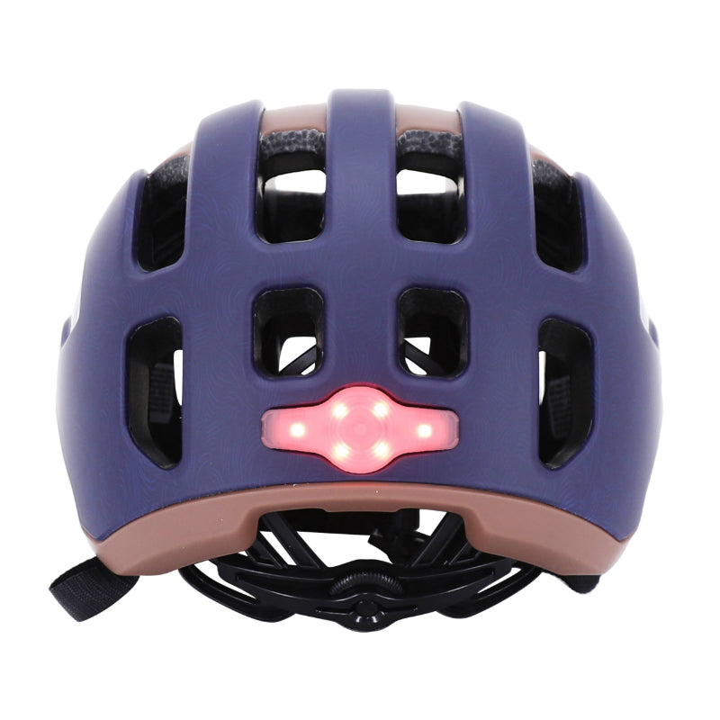 Casque urbain Auvray Safe bleu marine-marron avec éclairage intégré – vue 3