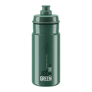 Bidon Elite Jet Sugar Cane biosourcé – Vert foncé logo blanc 550 ml