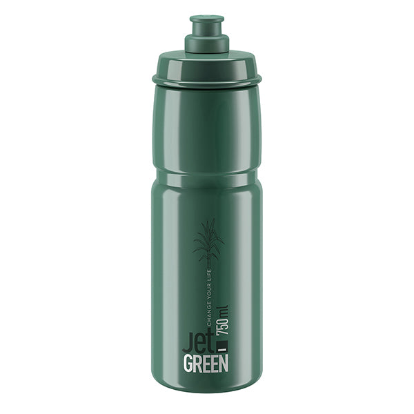 Bidon Elite Jet Sugar Cane biosourcé – Vert foncé logo blanc 750 ml