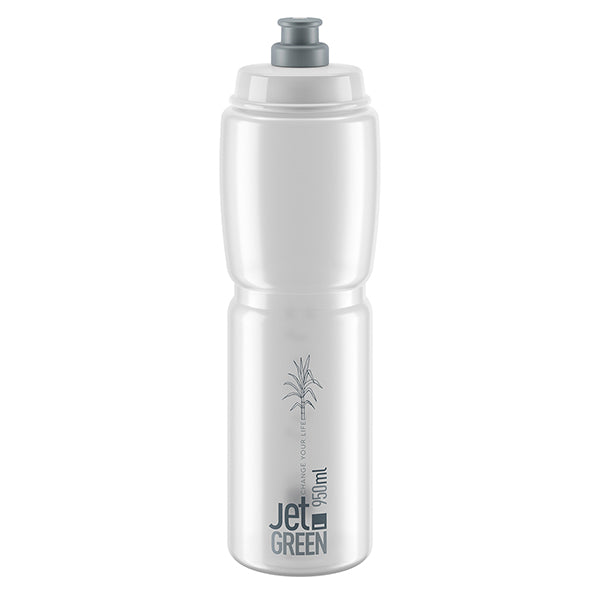 Bidon Elite Jet Sugar Cane biosourcé – Transparent logo gris 950 ml