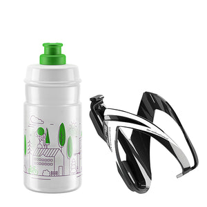 Kit Elite CEO porte-bidon + bidon Jet 350 ml – Jet transparent logo vert