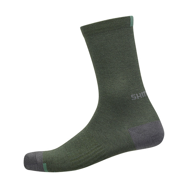 SHIMANO Chaussette Perfo Hiver Vert Olive Foncé