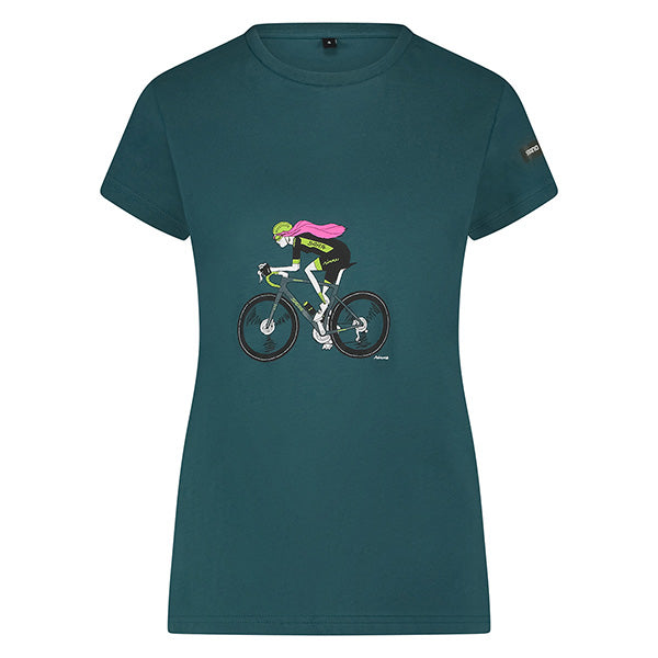 SHIMANO T-Shirt Sentiero Femme Bleu Océan