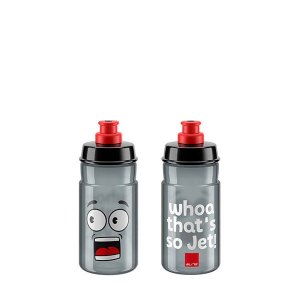 Bidon Elite Jet – Fumé logo blanc 350 ml