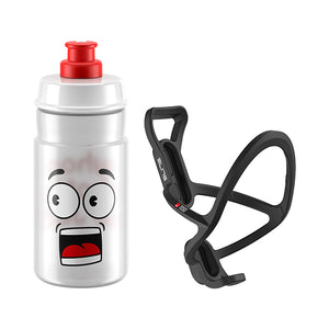 Kit Elite Toso porte-bidon + bidon Jet 350 ml – Jet transparent Smiley