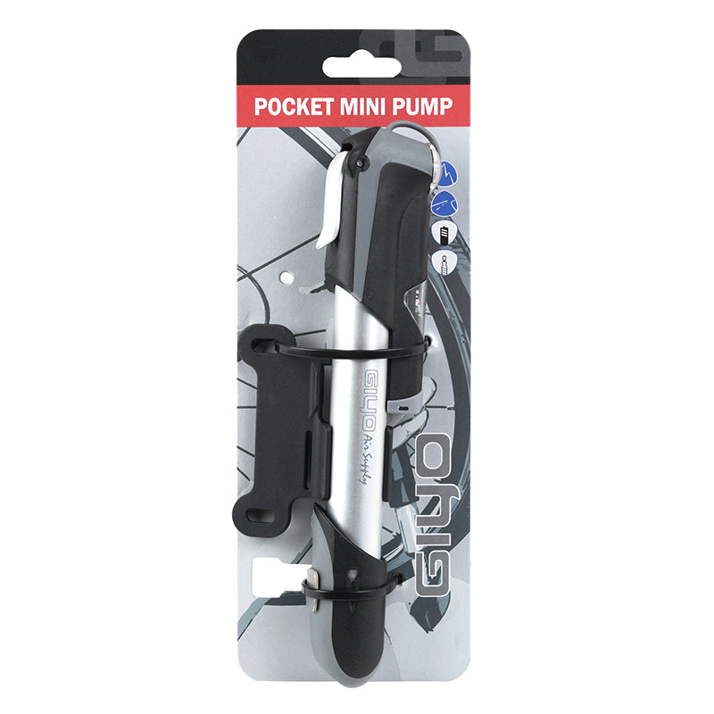 Mini pompe Giyo télescopique alu 7 bars avec manomètre – vue 6