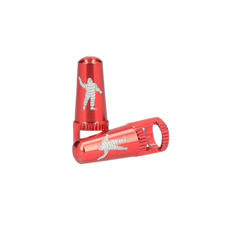 Bouchons de valve tubeless Presta Michelin (paire) – Rouge