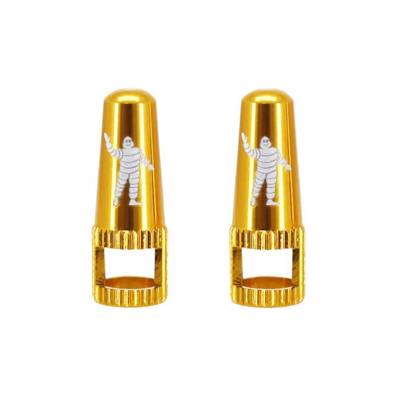 Bouchons de valve tubeless Presta Michelin (paire) – Or