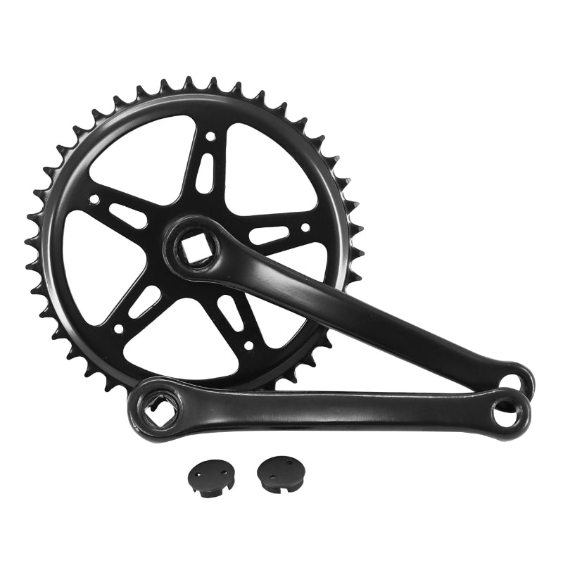 Pédalier city P2R acier noir 170 mm plateau 42 dents