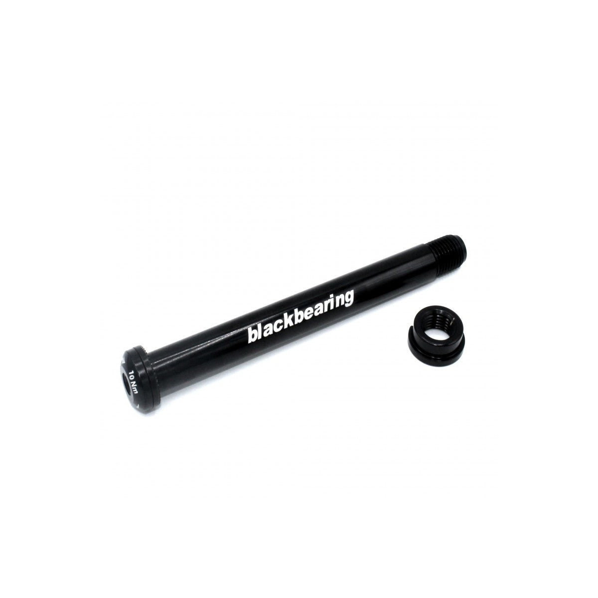 Axe de roue avant traversant BLACKBEARING – F15.4 – 145 mm – M15 x 1,5 – filetage 16 mm (FOX)