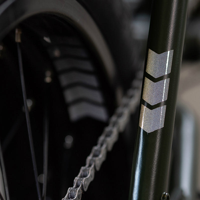 Planche de stickers réfléchissants Reflective Berlin pour vélo et casque – Chevron gris