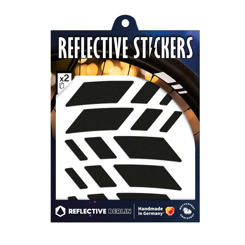 Stickers réfléchissants de roue Reflective Berlin 20 mm – Racer noir