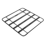 Platine de porte-bagages alu noir 40 x 40 cm avec fixations