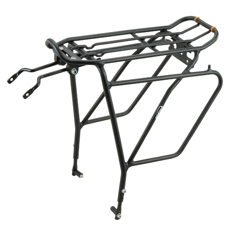 Porte-bagages arrière Ibera Touring Plus alu noir réglable 26" à 29"