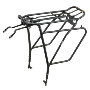 Porte-bagages arrière Ibera Touring Plus alu noir réglable 26" à 29"