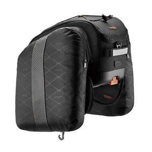 Sacoche arrière Ibera Commuter 15 L noire avec plaque