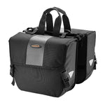 Sacoche arrière double Ibera Adjustable 24 L noire