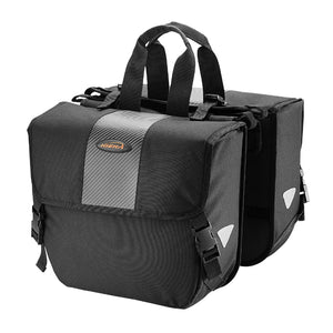 Sacoche arrière double Ibera Adjustable 24 L noire