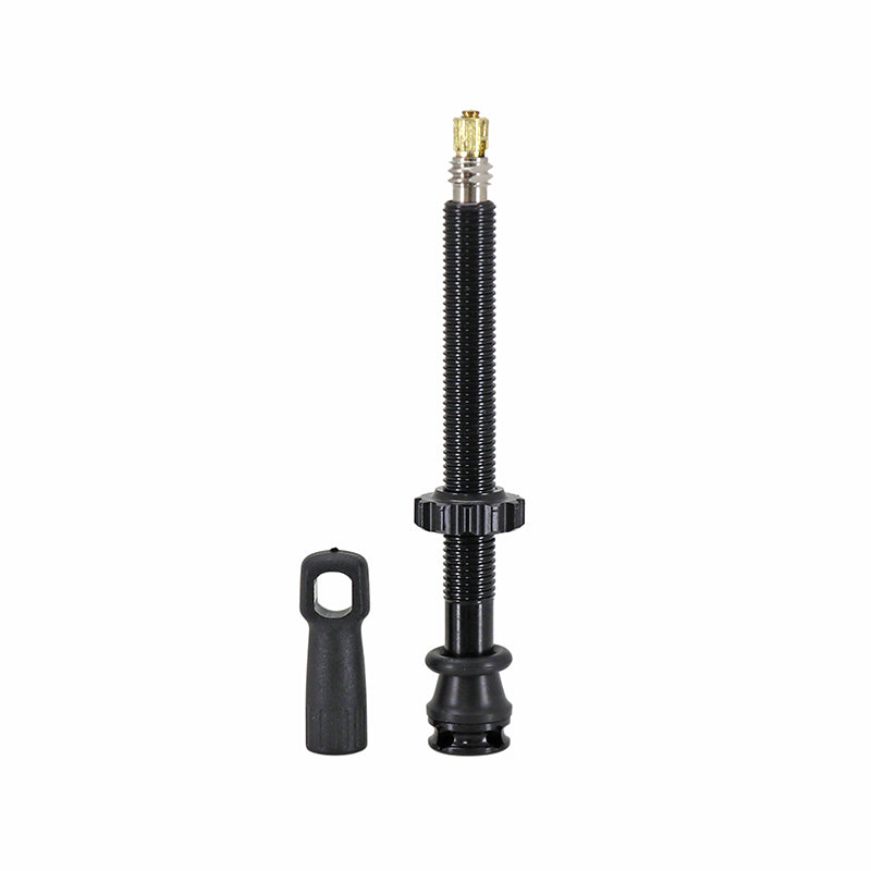 Valve tubeless Presta Newton 4 trous – Noir 60 mm