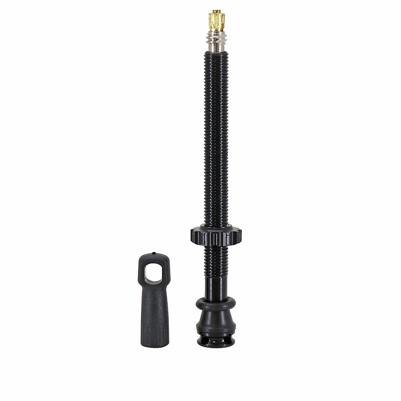 Valve tubeless Presta Newton 4 trous – Noir 87 mm