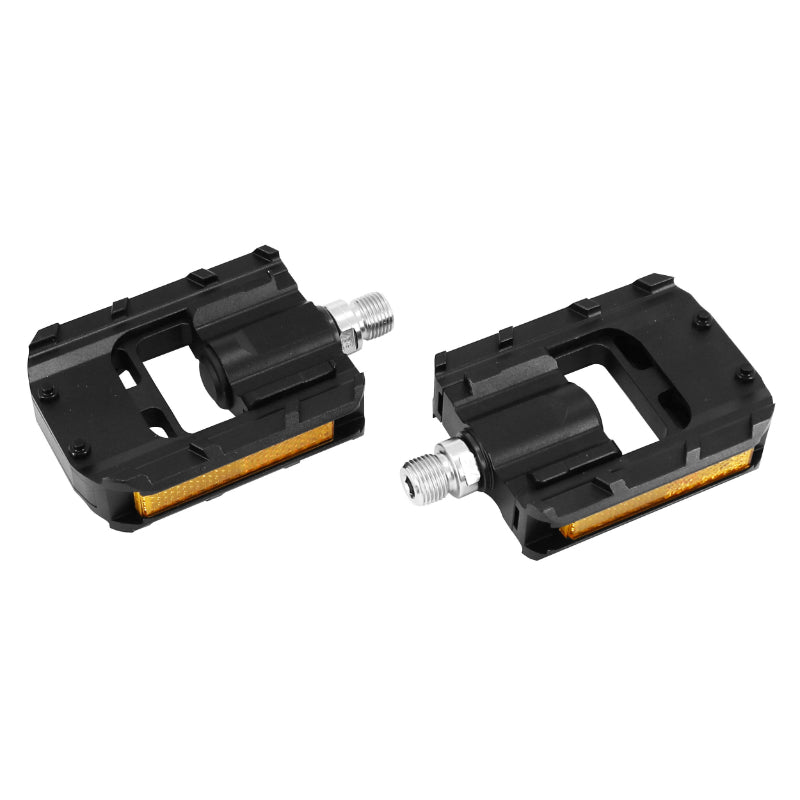 Pédales city pliantes Newton full alu noires 9/16" (paire)