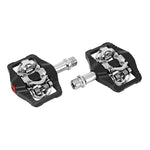 Pédales mixtes gravel-VTT Newton alu CNC noir 102 x 73 mm compatibles SPD (paire)