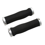 Poignées city anatomiques mousse noire à serrage 130 mm (paire)