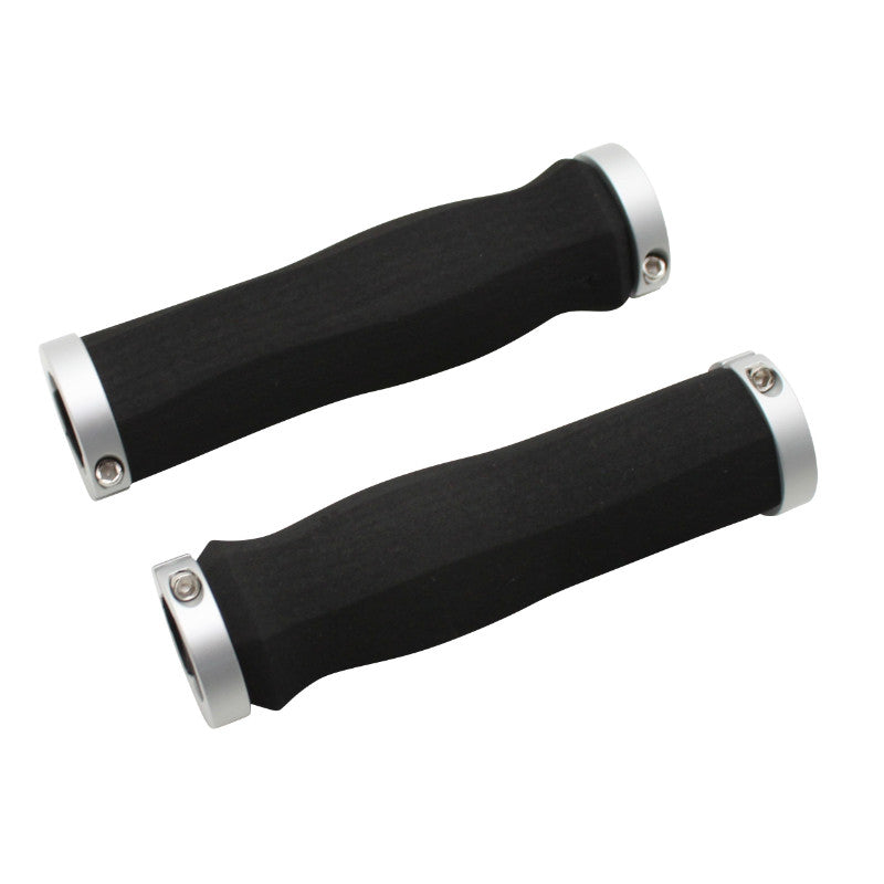 Poignées city anatomiques mousse noire à serrage 130 mm (paire)