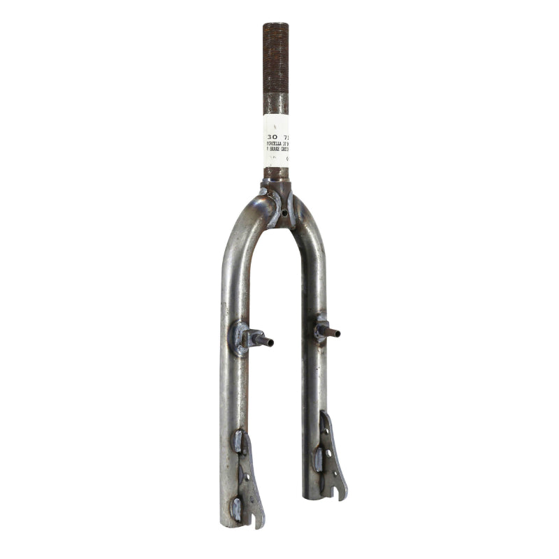 Fourche BMX 20" acier brut à peindre pivot Ahead-Set 1"