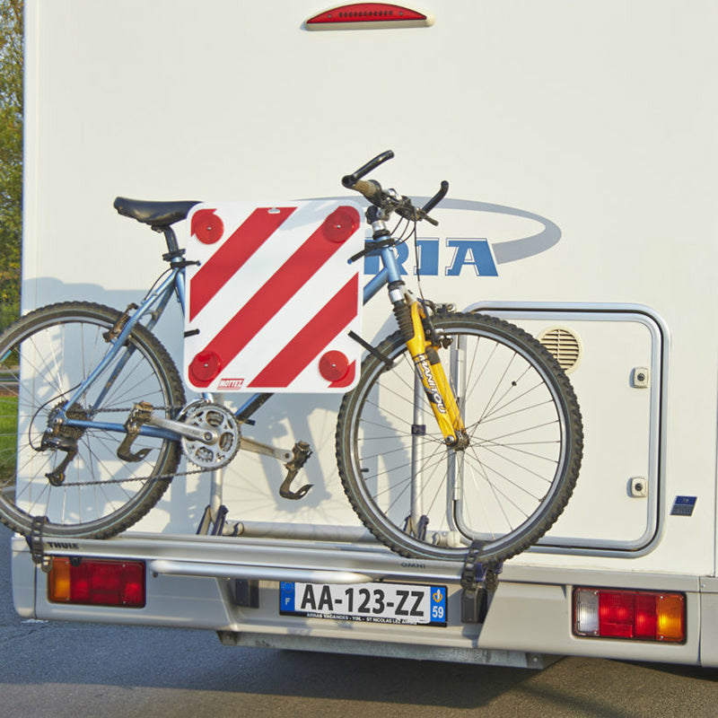 Panneau de signalisation pour porte-vélos camping-car 50 x 50 cm