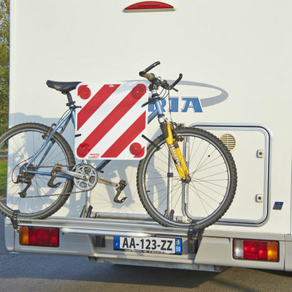 Panneau de signalisation pour porte-vélos camping-car 50 x 50 cm