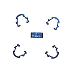 Clips de gaine alu bleu (lot de 5)