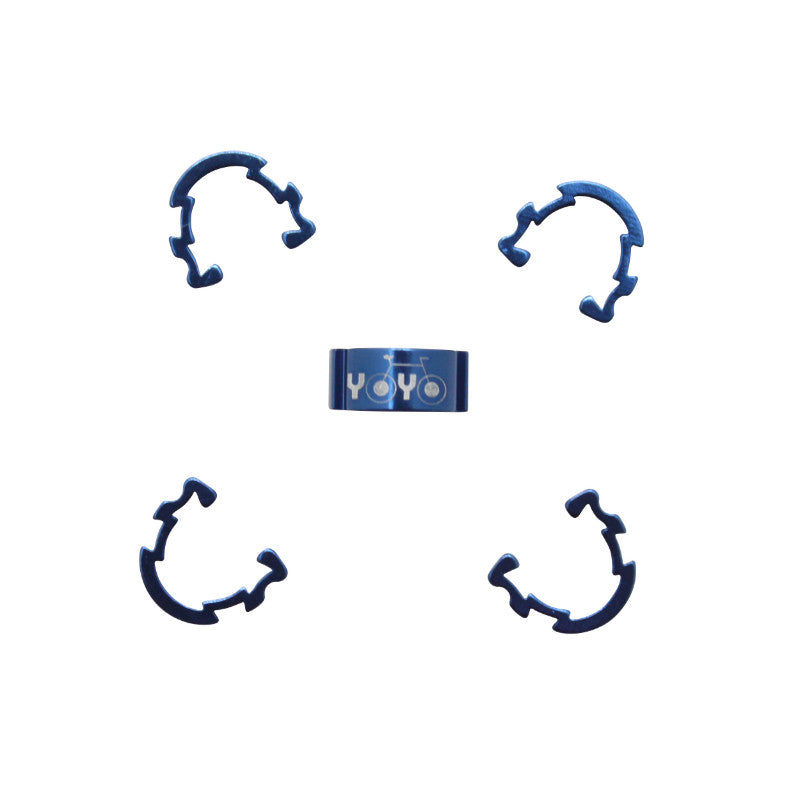 Clips de gaine alu bleu (lot de 5)