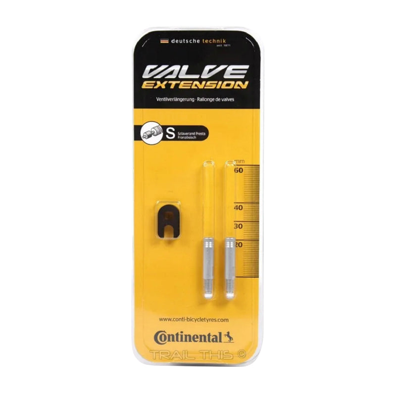 Prolongateurs de valve Presta Continental alu (paire) – 20 mm