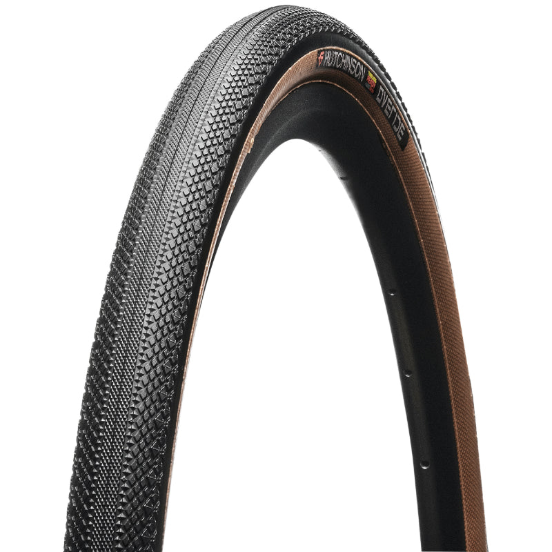 Pneu gravel Hutchinson Overide Reinforced noir-beige tringle souple tubeless ready – 700 x 40 (40-622) – vue 2
