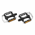 Pédales VTT Newton alu noir 9/16" (paire) – Alu argent