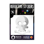 Sticker réfléchissant tête de mort Reflective Berlin – Blanc