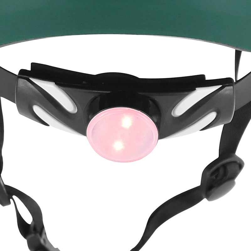 Casque vélo urbain Newton Urban avec visière et éclairage – Vert mat 55-58