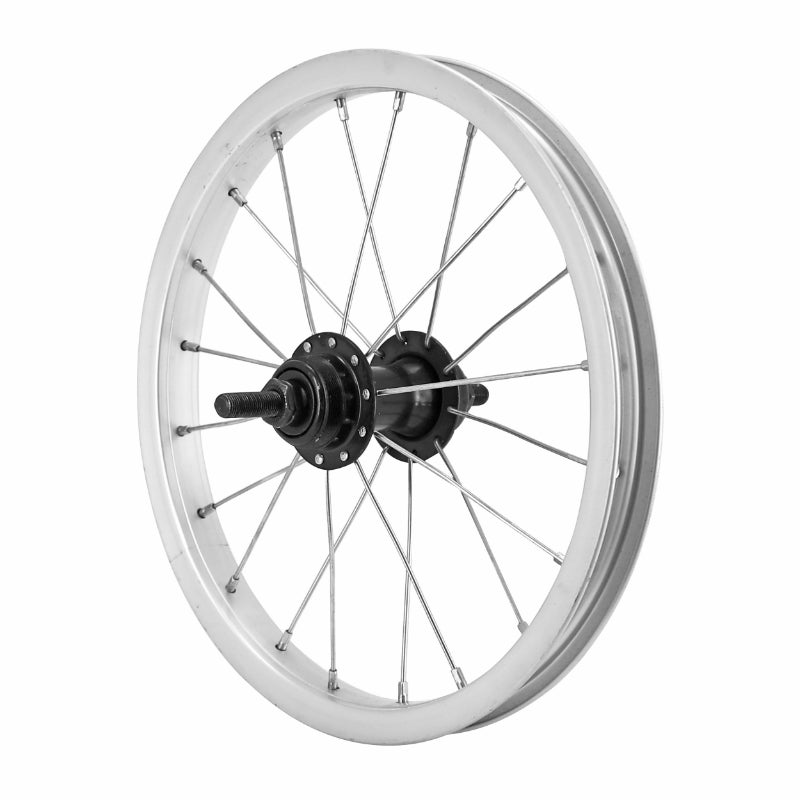 Roue city 14 x 1.75 jante alu moyeu acier axe plein – Arrière roue libre 1 vitesse