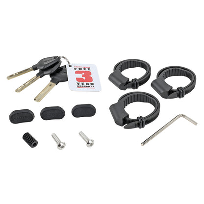 Antivol pliant à clé Seatylock Elite 110 cm noir-rouge