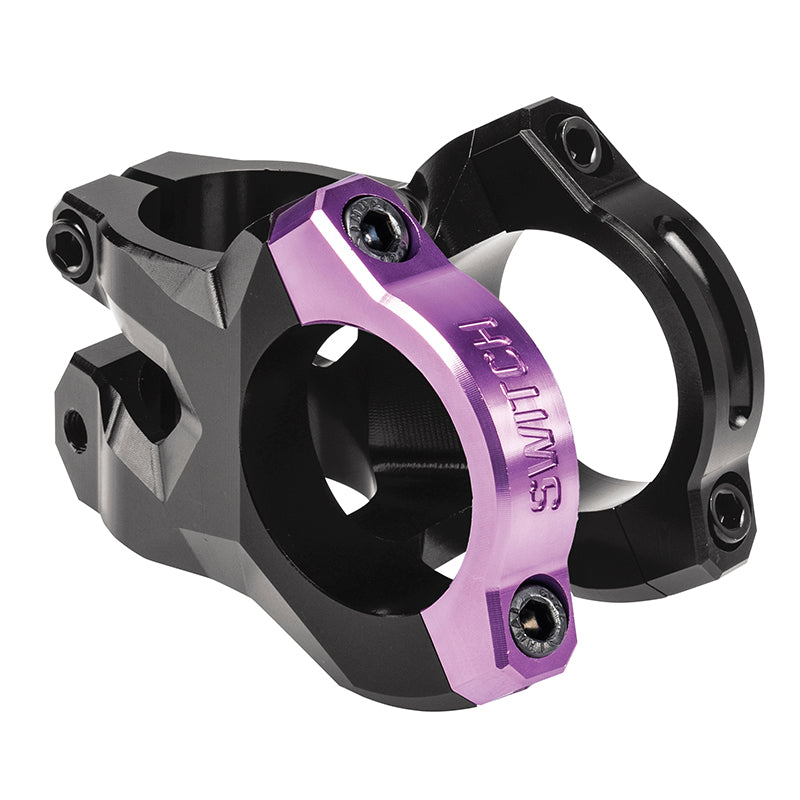 Potence VTT DH Switch Rocker alu CNC 35 mm – Noir-violet 35 mm