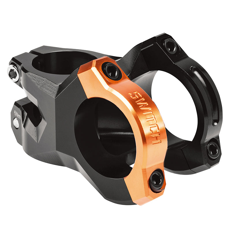 Potence VTT DH Switch Rocker alu CNC 35 mm – Noir-orange 35 mm