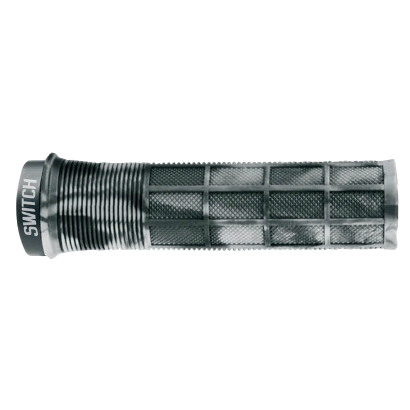 Poignées VTT Switch Supergrip Lock-On (paire) – Smoke blanc