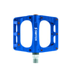 Pédales plateforme VTT Switch Freeride alu CNC 100 x 90 mm à picots (paire) – Bleu