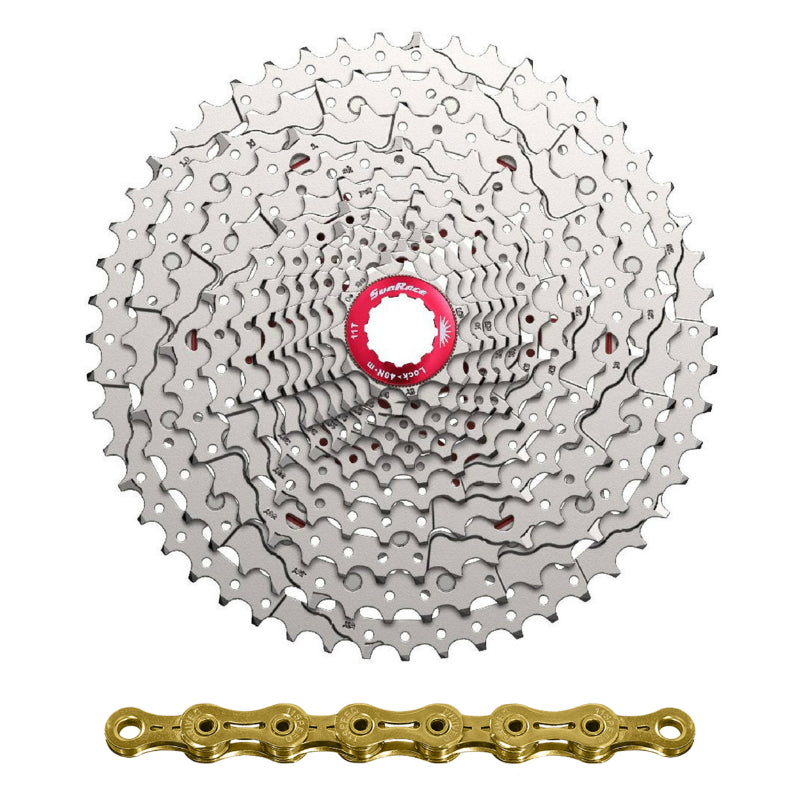 Pack cassette Sunrace MZ800 12 vitesses 11-51 et chaîne CN12Z 126 maillons