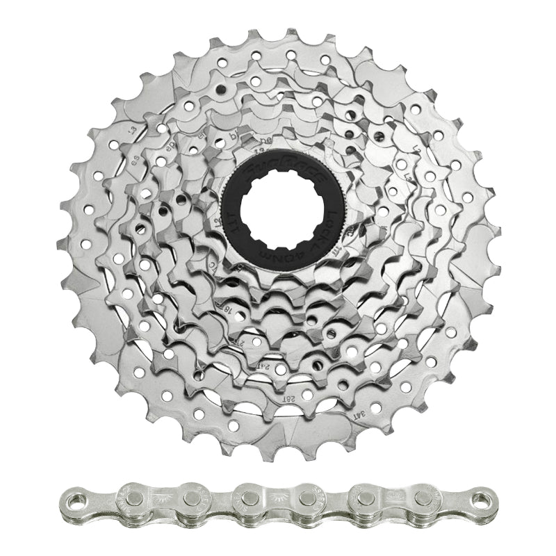 Pack cassette Sunrace M66 8 vitesses 11-32 et chaîne CNM84 116 maillons