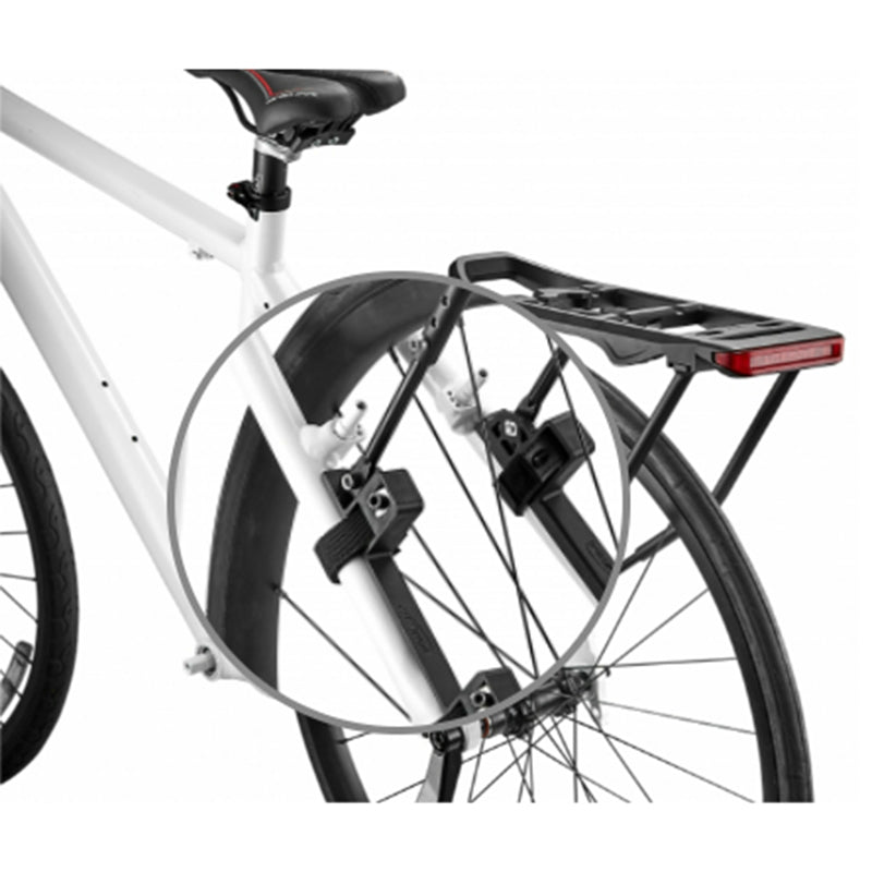 Porte-bagages arrière alu noir fixation haubans 26" à 29" compatible Basil MIK